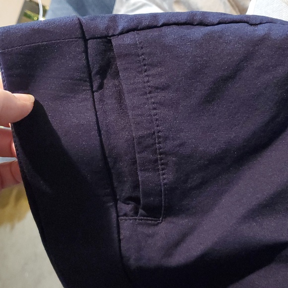 Alfred Dunner Navy Pants Size 16 Women's Flat Front Pull On Elastic Waist Blue - Picture 8 of 8